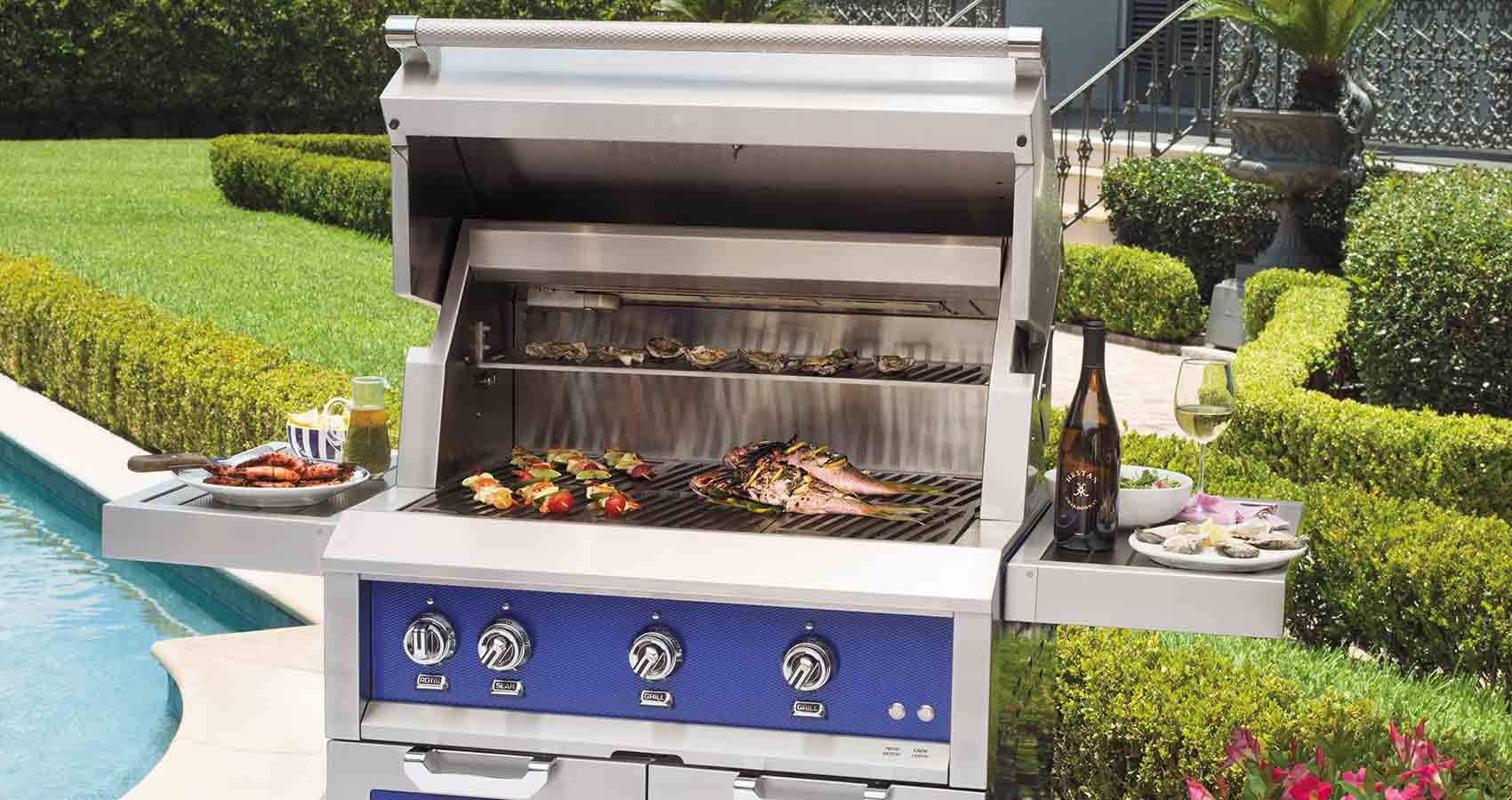 Premium outdoor grill setup