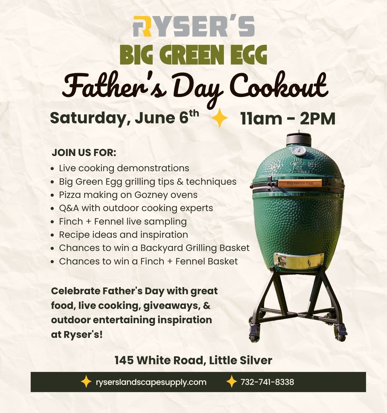 21June Big Green Egg Cookout Flyer