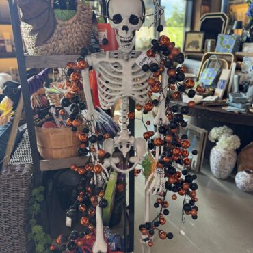 Colorful Halloween decorations in Ryser's seasonal home decor display