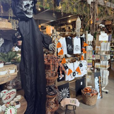Fall and Halloween decor arranged in Ryser's retail shop