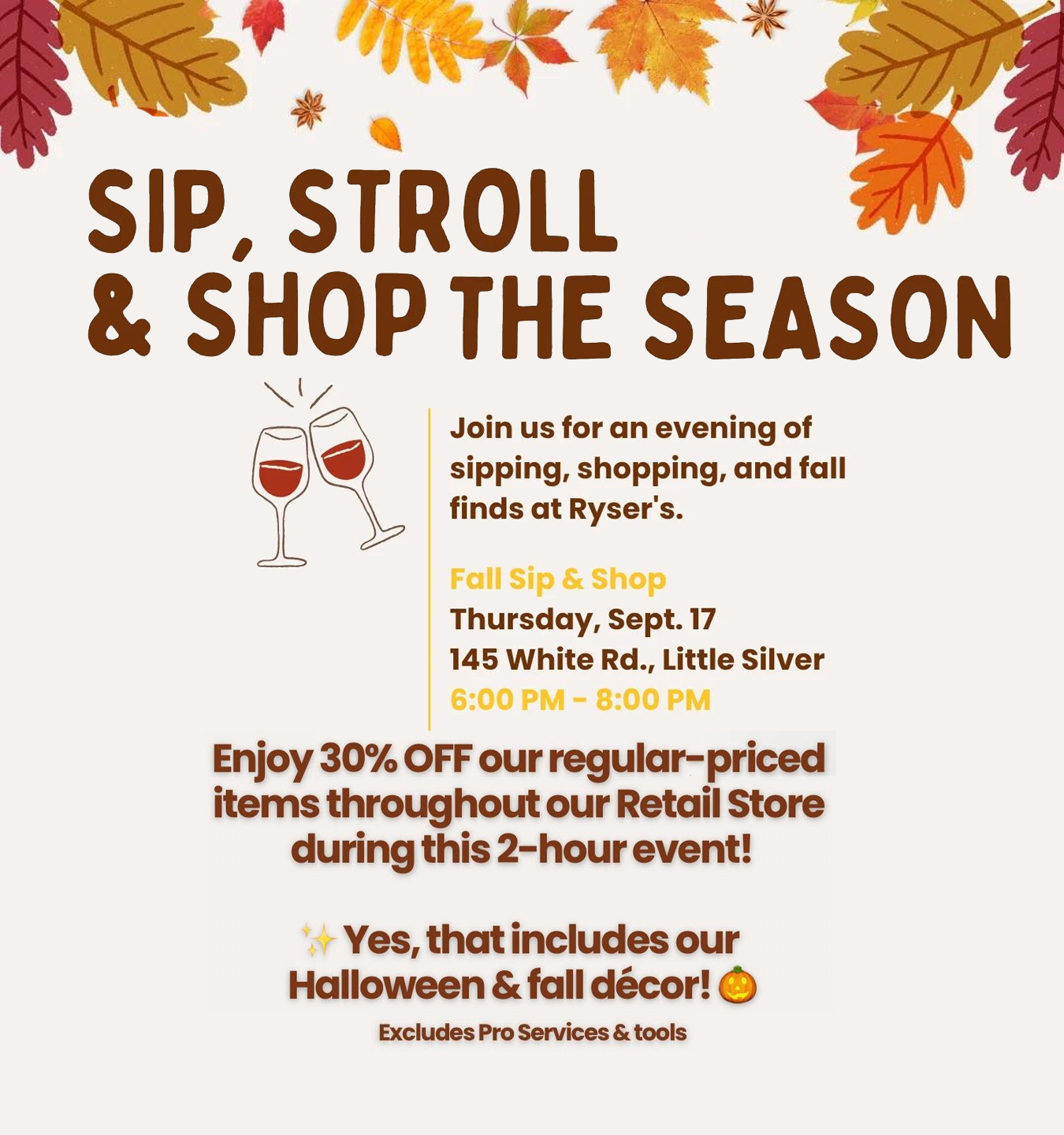 sip and stroll event