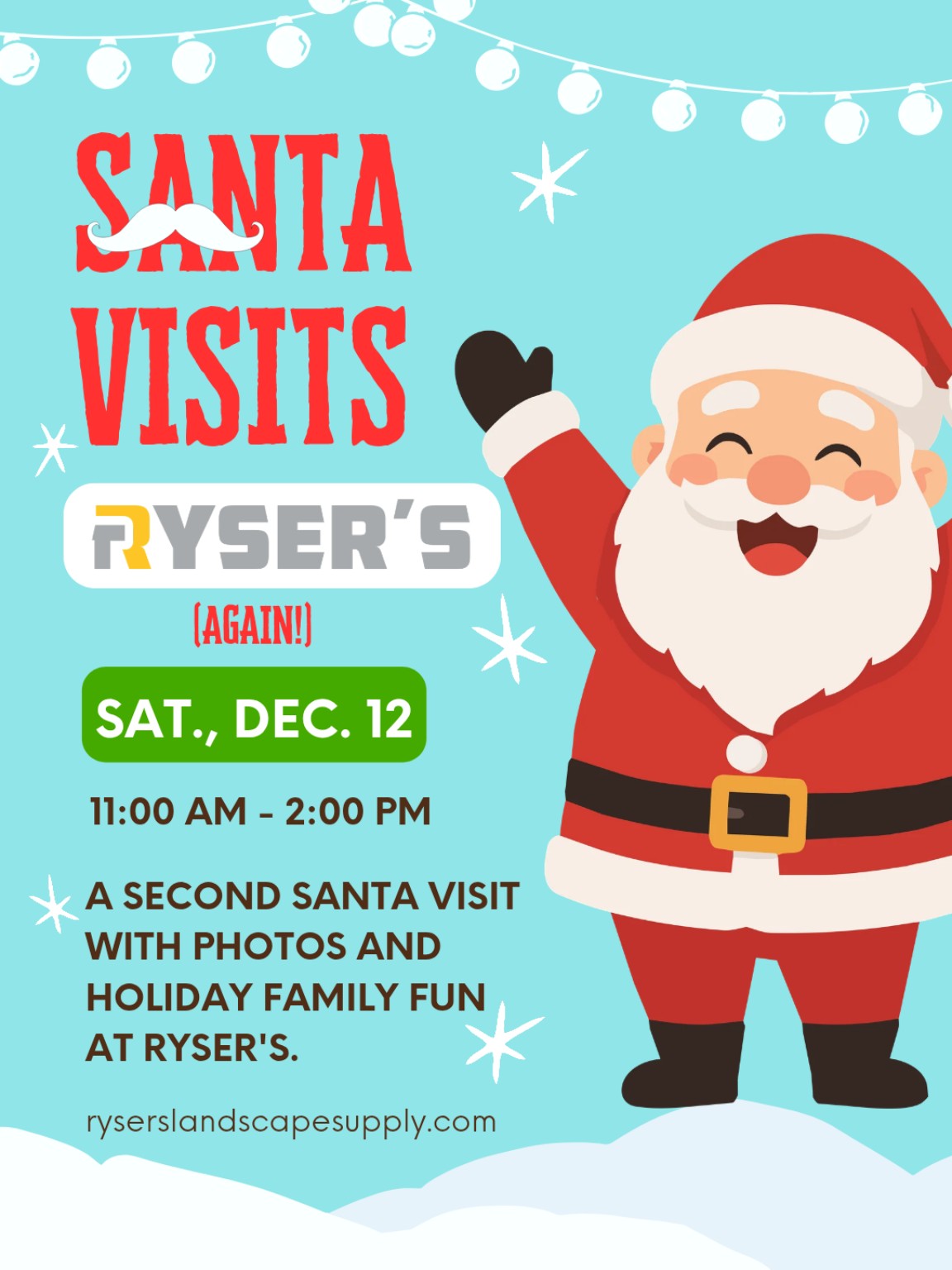 Santa Visit at Ryser's December 12 event graphic